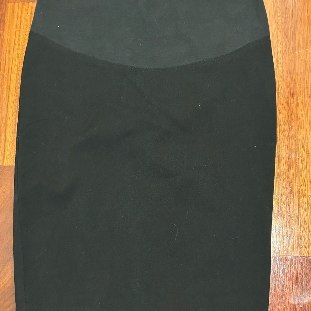 Jojo Maman Bebe Maternity Black pencil skirt with slit Sz 6